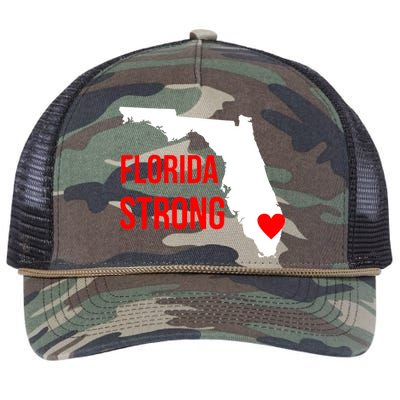 Florida Strong Hurricane Irma Support Retro Rope Trucker Hat Cap