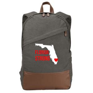 Florida Strong Hurricane Irma Support Cotton Canvas Backpack