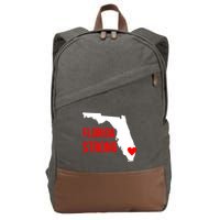 Florida Strong Hurricane Irma Support Cotton Canvas Backpack