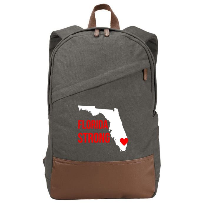 Florida Strong Hurricane Irma Support Cotton Canvas Backpack