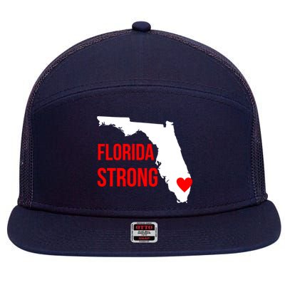 Florida Strong Hurricane Irma Support 7 Panel Mesh Trucker Snapback Hat