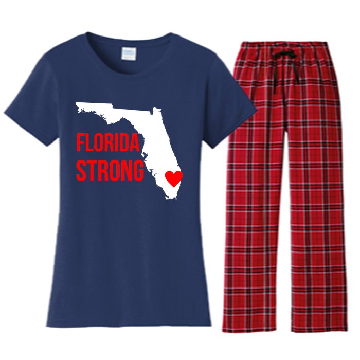 Florida Strong Hurricane Irma Support Women's Flannel Pajama Set