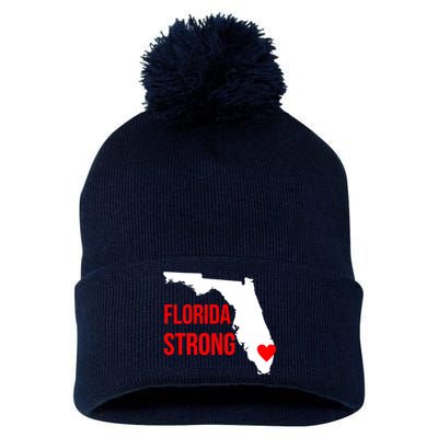 Florida Strong Hurricane Irma Support Pom Pom 12in Knit Beanie