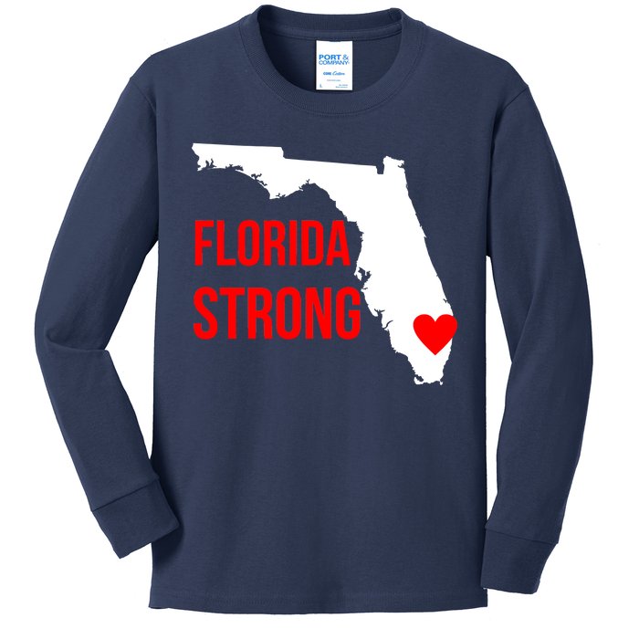 Florida Strong Hurricane Irma Support Kids Long Sleeve Shirt