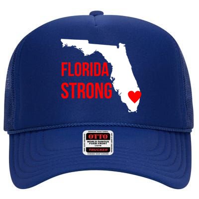 Florida Strong Hurricane Irma Support High Crown Mesh Back Trucker Hat