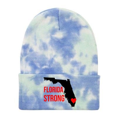 Florida Strong Hurricane Irma Support Tie Dye 12in Knit Beanie