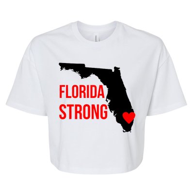 Florida Strong Hurricane Irma Support Bella+Canvas Jersey Crop Tee