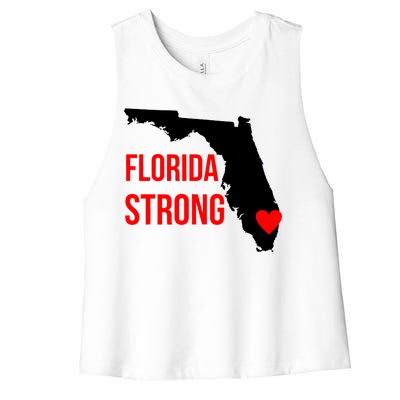 Florida Strong Hurricane Irma Support Women's Racerback Cropped Tank