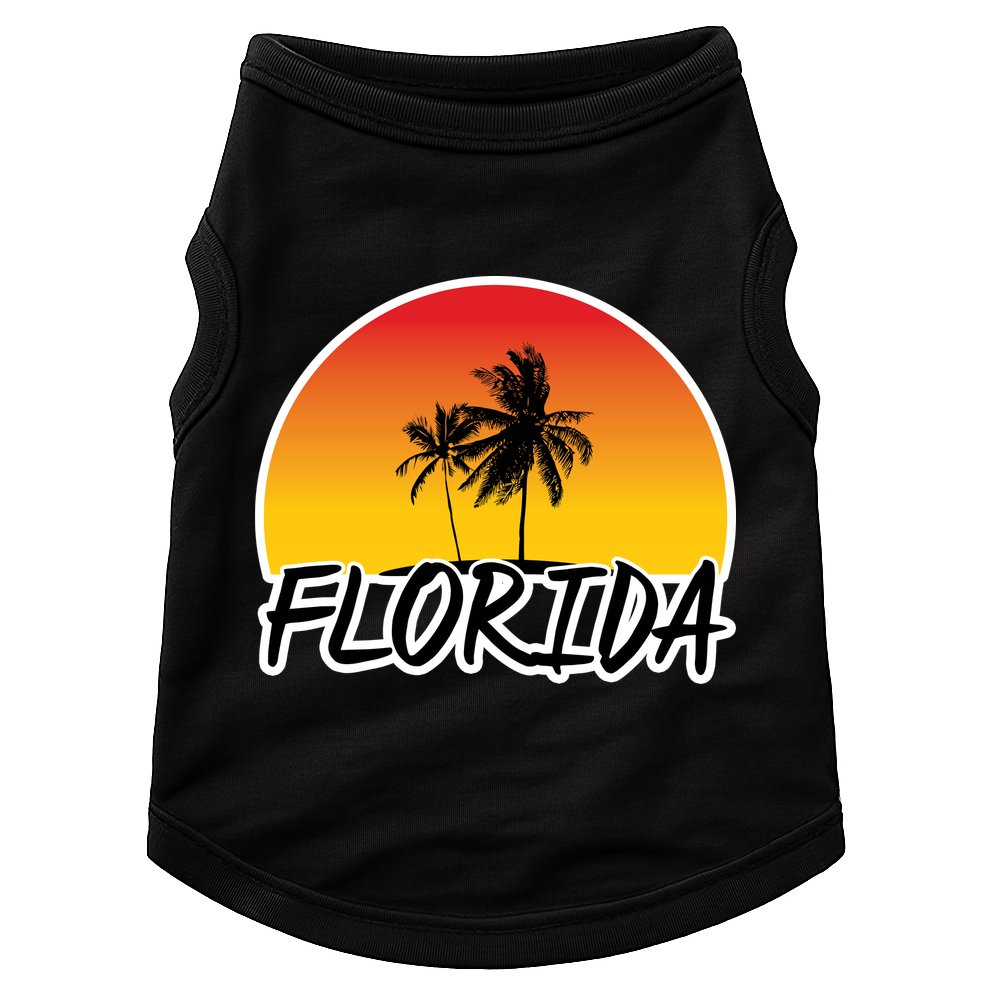 Florida Sunset Palm trees  Doggie Tank