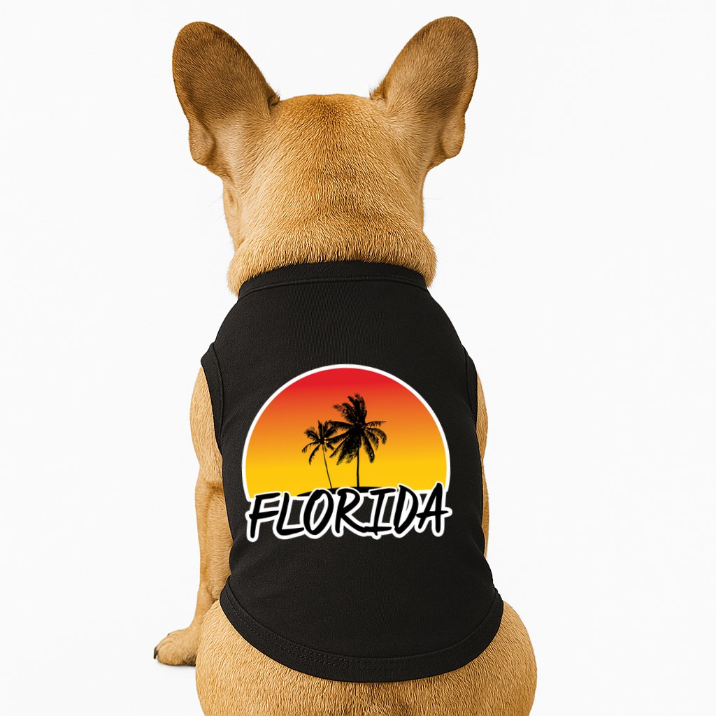 Florida Sunset Palm trees  Doggie Tank