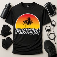 Florida Sunset Palm trees  Performance Shirt