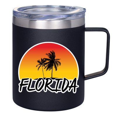 Florida Sunset Palm trees  12oz Stainless Steel Coffee Mug