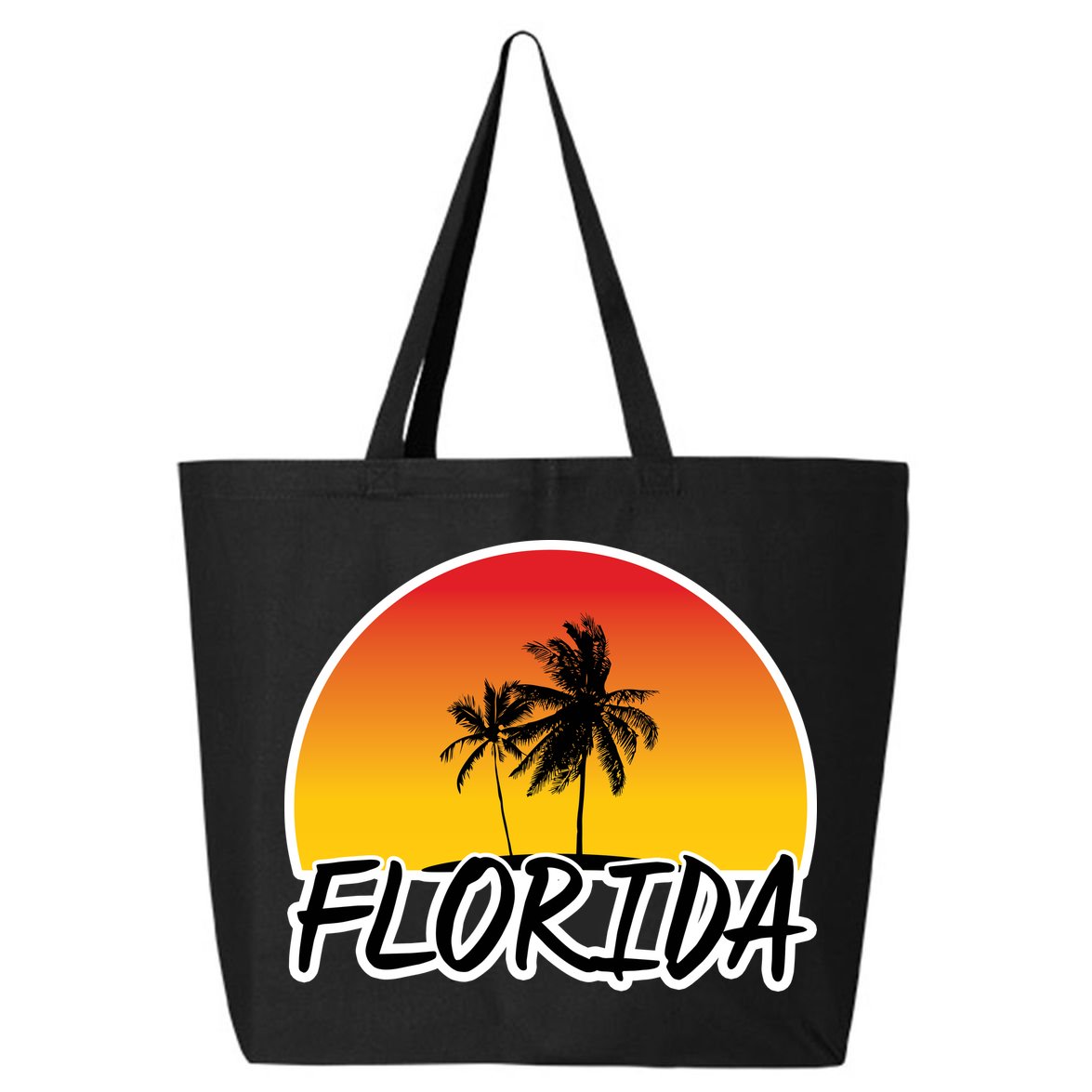 Florida Sunset Palm trees  25L Jumbo Tote