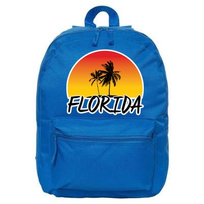 Florida Sunset Palm trees  16 in Basic Backpack