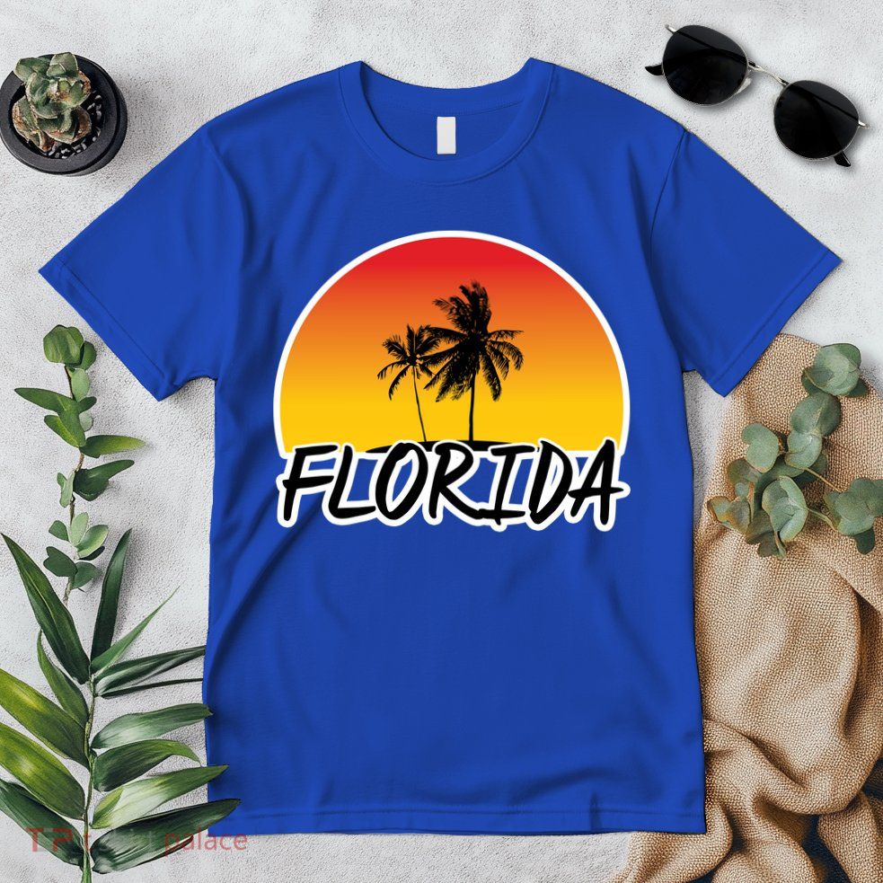 Florida Sunset Palm trees  Premium T-Shirt