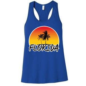 Florida Sunset Palm trees  Women's Racerback Tank