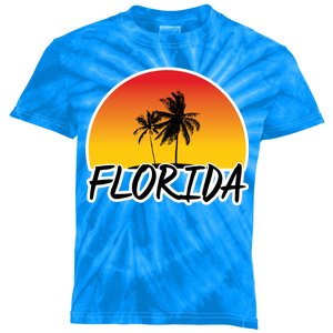 Florida Sunset Palm trees  Kids Tie-Dye T-Shirt