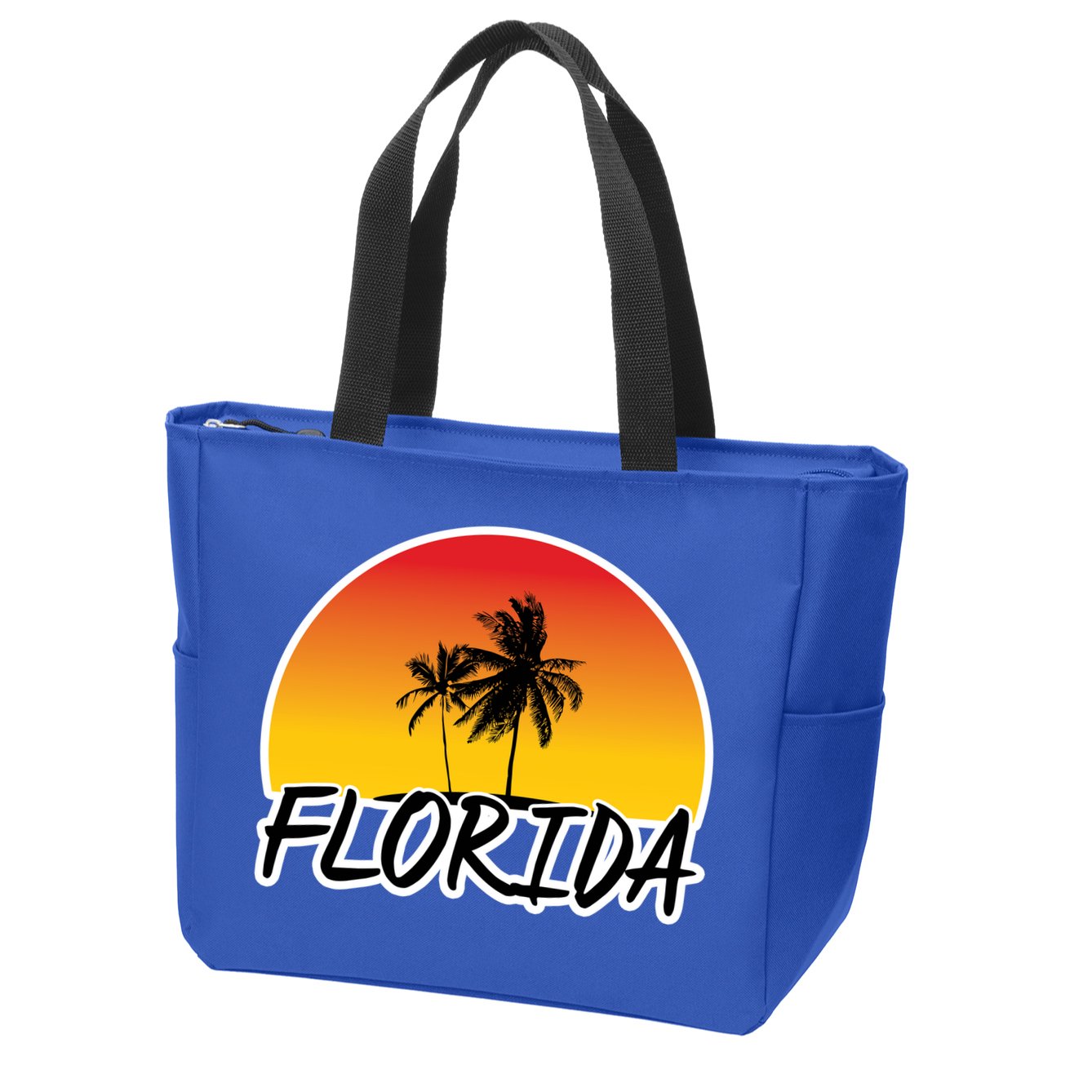 Florida Sunset Palm trees  Zip Tote Bag
