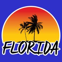 Florida Sunset Palm trees  Zip Tote Bag