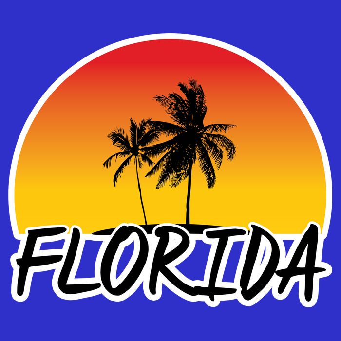 Florida Sunset Palm trees  Zip Tote Bag
