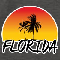 Florida Sunset Palm trees  Vector Backpack