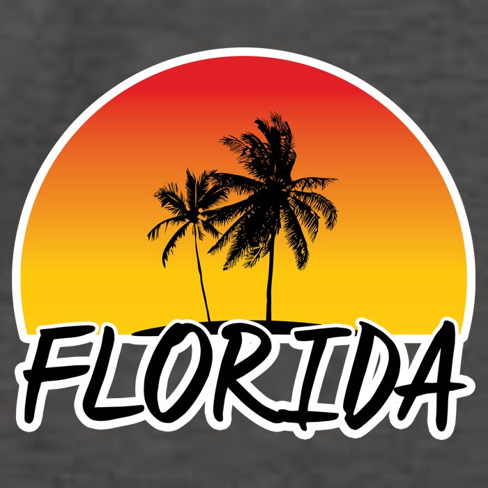 Florida Sunset Palm trees  Vector Backpack