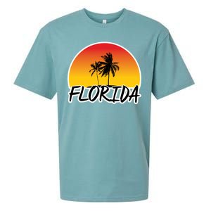 Florida Sunset Palm trees  Sueded Cloud Jersey T-Shirt