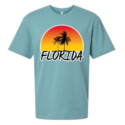 Florida Sunset Palm trees  Sueded Cloud Jersey T-Shirt