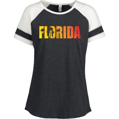 Florida Sunshine Logo Enza Ladies Jersey Colorblock Tee