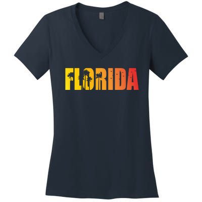 Florida Sunshine Logo Women's V-Neck T-Shirt