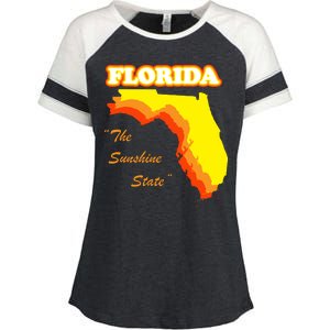 Florida The Sunshine State Enza Ladies Jersey Colorblock Tee