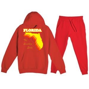 Florida The Sunshine State Premium Hooded Sweatsuit Set