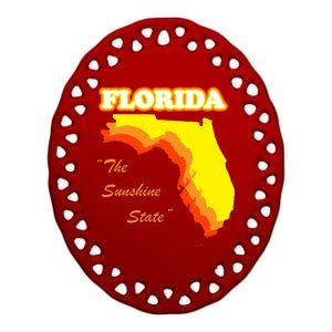 Florida The Sunshine State Ceramic Oval Ornament