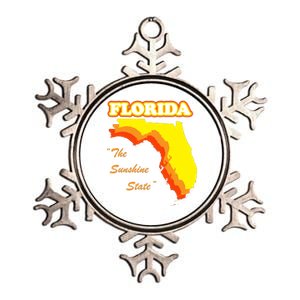 Florida The Sunshine State Metallic Star Ornament