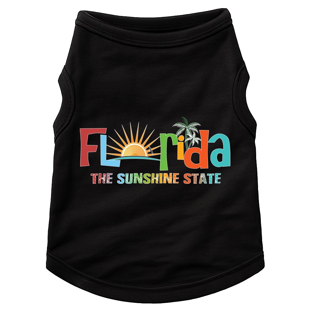 Florida The Sunshine State Colorful Doggie Tank