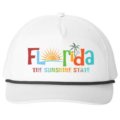 Florida The Sunshine State Colorful Snapback Five-Panel Rope Hat