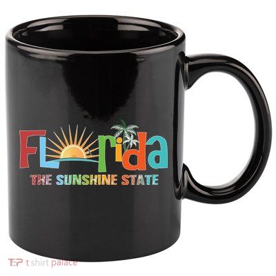Florida The Sunshine State Colorful 11oz C Handle Ceramic Mug