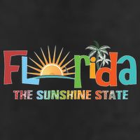 Florida The Sunshine State Colorful Trucker Hat