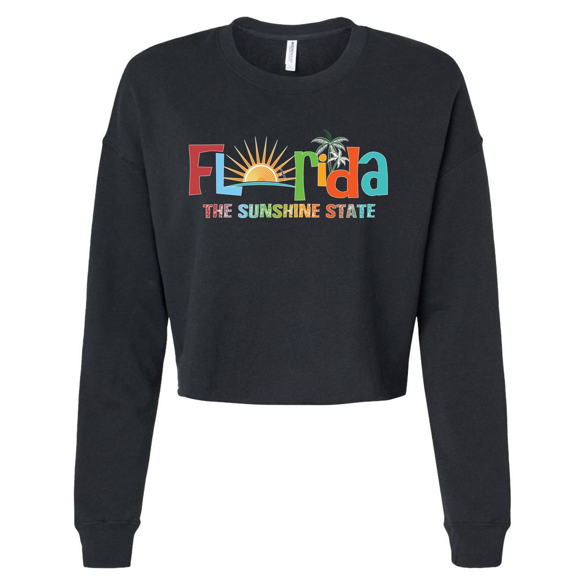 Florida The Sunshine State Colorful Cropped Pullover Crew