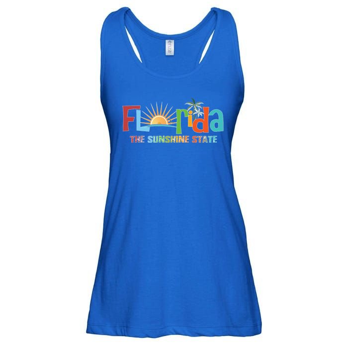 Florida The Sunshine State Colorful Ladies Essential Flowy Tank