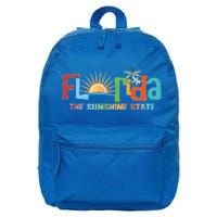 Florida The Sunshine State Colorful 16 in Basic Backpack