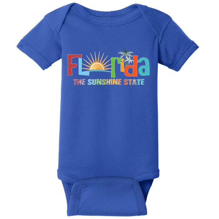 Florida The Sunshine State Colorful Baby Bodysuit