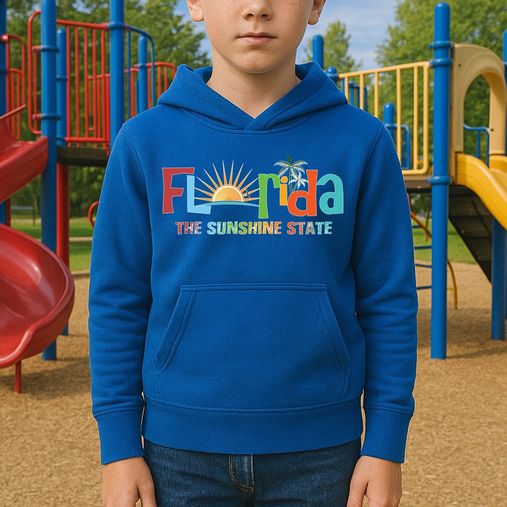 Florida The Sunshine State Colorful Kids Hoodie