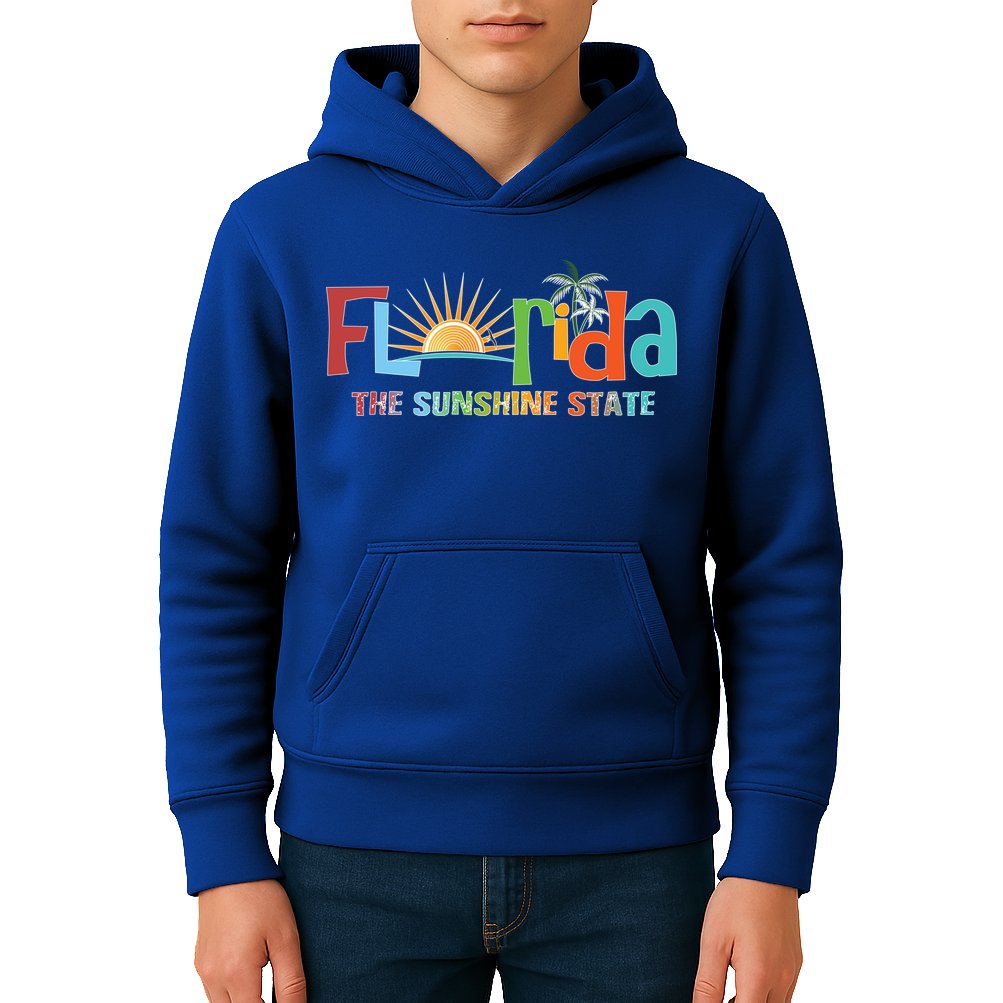 Florida The Sunshine State Colorful Kids Hoodie