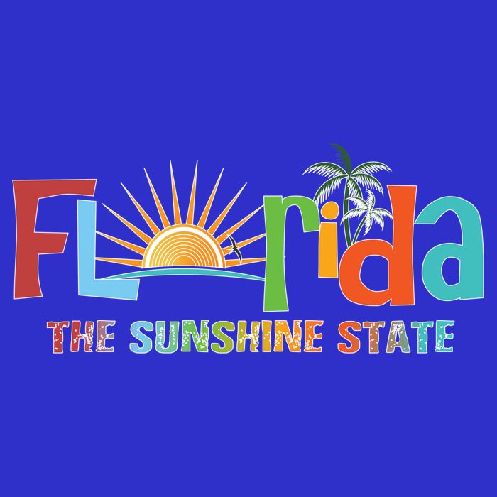 Florida The Sunshine State Colorful Kids Hoodie