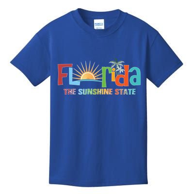 Florida The Sunshine State Colorful Kids T-Shirt