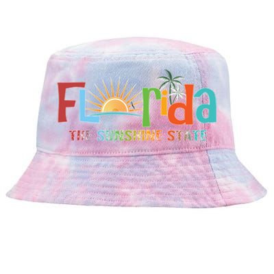 Florida The Sunshine State Colorful Tie-Dyed Bucket Hat