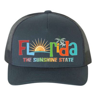 Florida The Sunshine State Colorful Yupoong Adult 5-Panel Trucker Hat