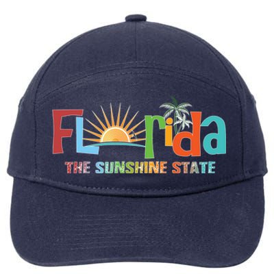 Florida The Sunshine State Colorful 7-Panel Snapback Hat