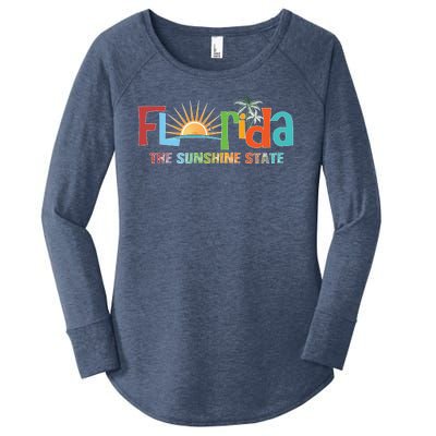 Florida The Sunshine State Colorful Women's Perfect Tri Tunic Long Sleeve Shirt